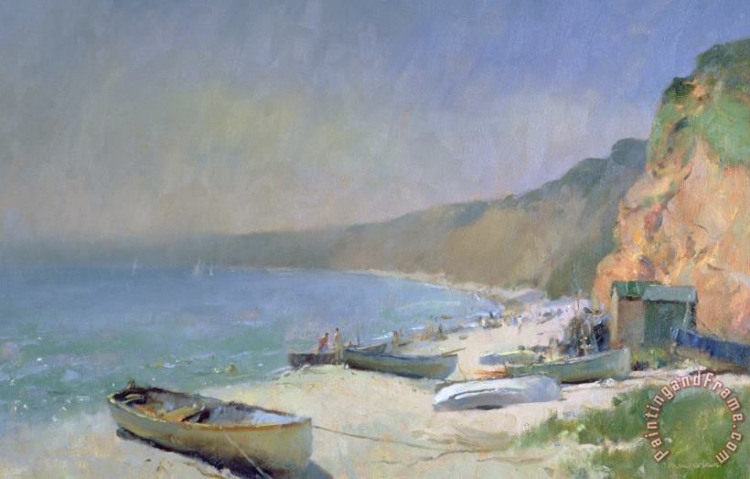 Trevor Chamberlain Shimmering Beach - Budleigh Salterton Art Painting