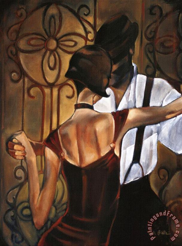 Evening-tango painting - Trish Biddle Evening-tango Art Print