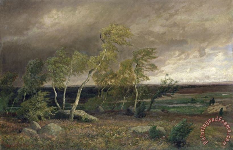 The Heath in a Storm painting - Valentin Ruths The Heath in a Storm Art Print
