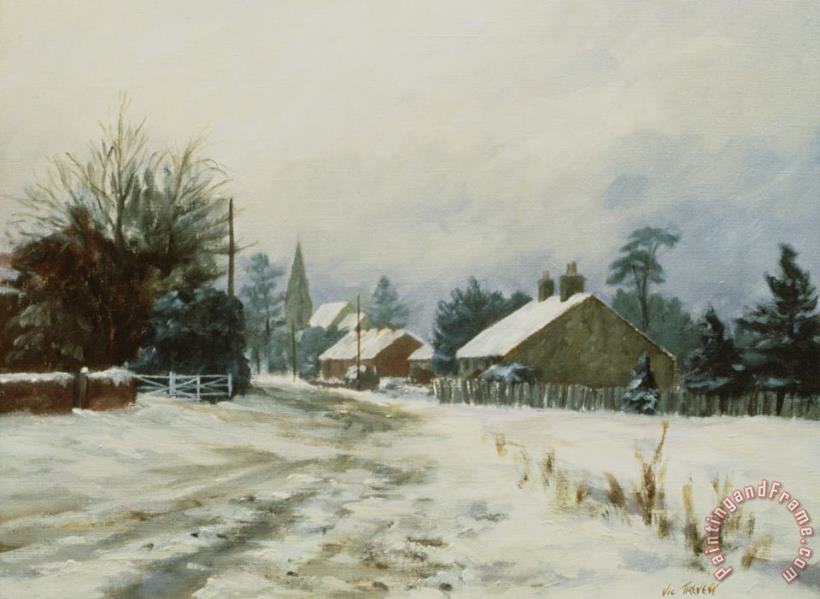Higham Winter 86 painting - Vic Trevett Higham Winter 86 Art Print