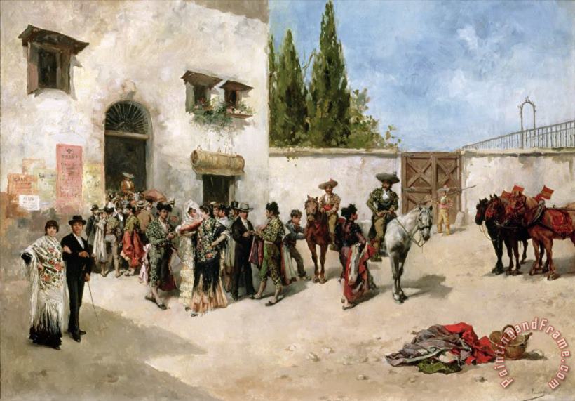 Vicente de Parades Bullfighters preparing for the Fight Art Print