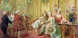 Palace of Versailles Prints - The presentation of the young Mozart to Mme de Pompadour at Versailles by Vicente de Parades