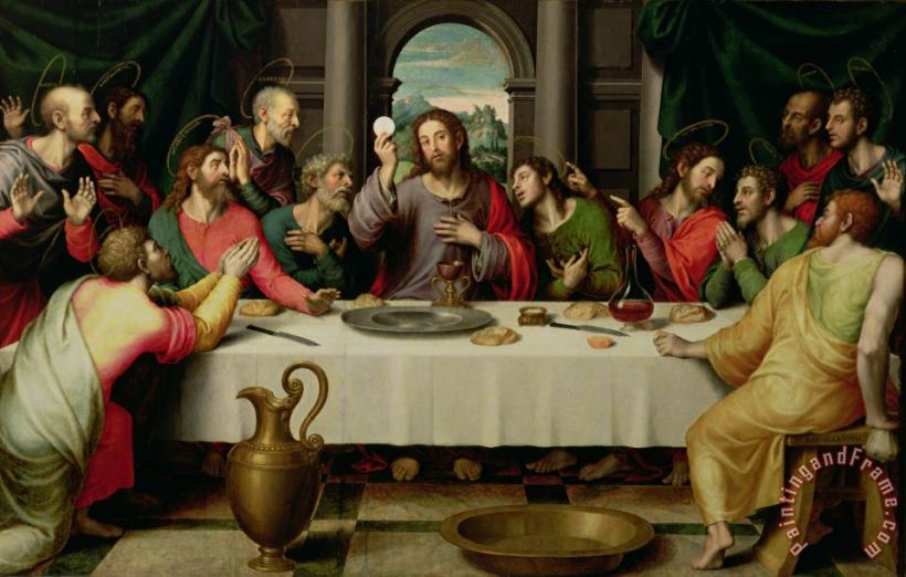 The Last Supper painting - Vicente Juan Macip The Last Supper Art Print