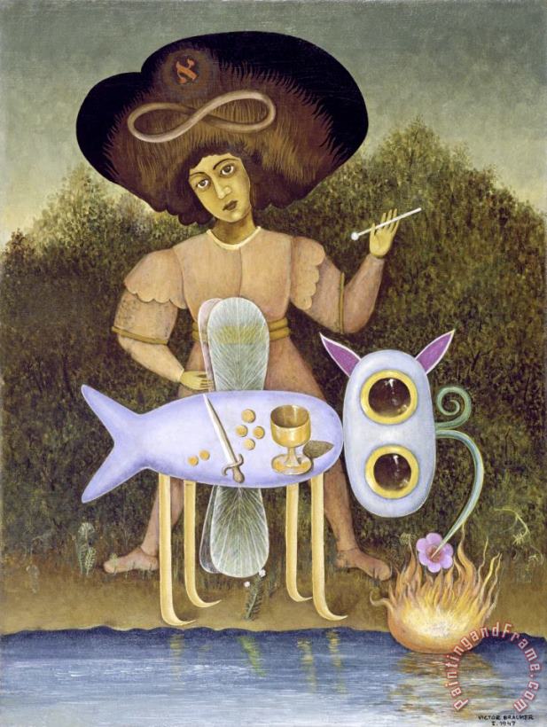 Victor Brauner The Surrealist (le Surrealiste) Art Painting