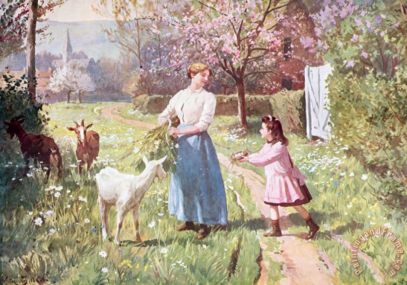 Easter Eggs in the Country painting - Victor Gabriel Gilbert Easter Eggs in the Country Art Print