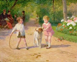 Victor Gabriel Gilbert Playing with the Hoop
