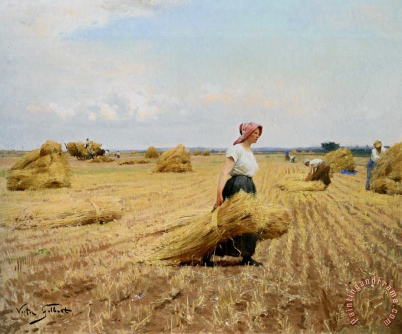 Victor Gabriel Gilbert The Harvest Art Painting