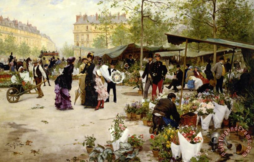 Victor Gabriel Gilbert The Lower Market Art Painting
