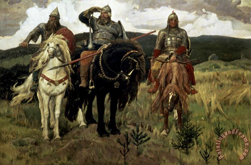 Victor Vasnetsov Warrior Knights Art Print