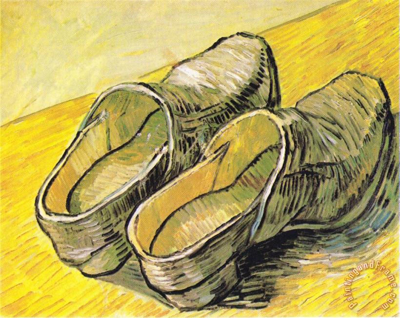 Vincent van Gogh A Pair of Wooden Shoes Art Painting