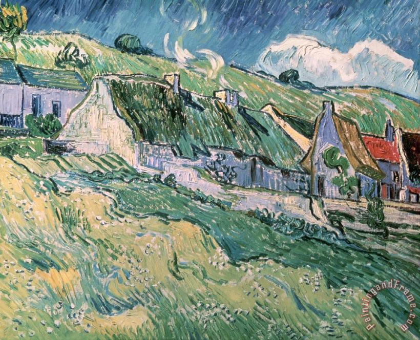 Vincent van Gogh Cottages At Auvers Sur Oise Art Painting