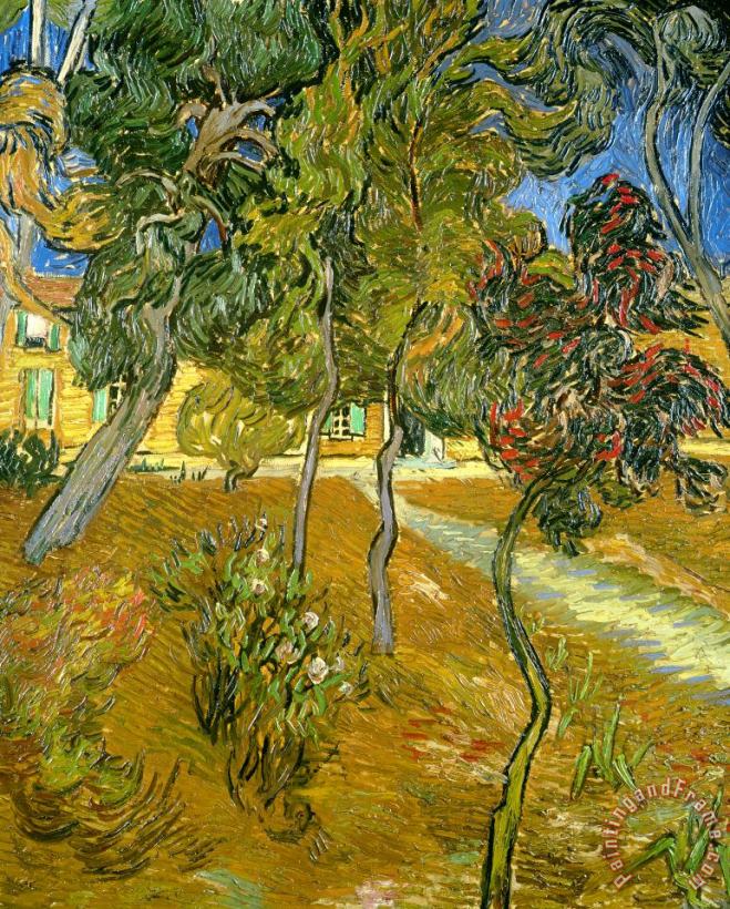 Garden of Saint Paul's Hospital painting - Vincent van Gogh Garden of Saint Paul's Hospital Art Print