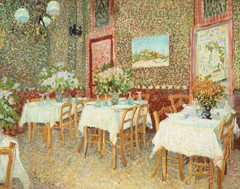 Vincent van Gogh Interior Of Restaurant Art Print
