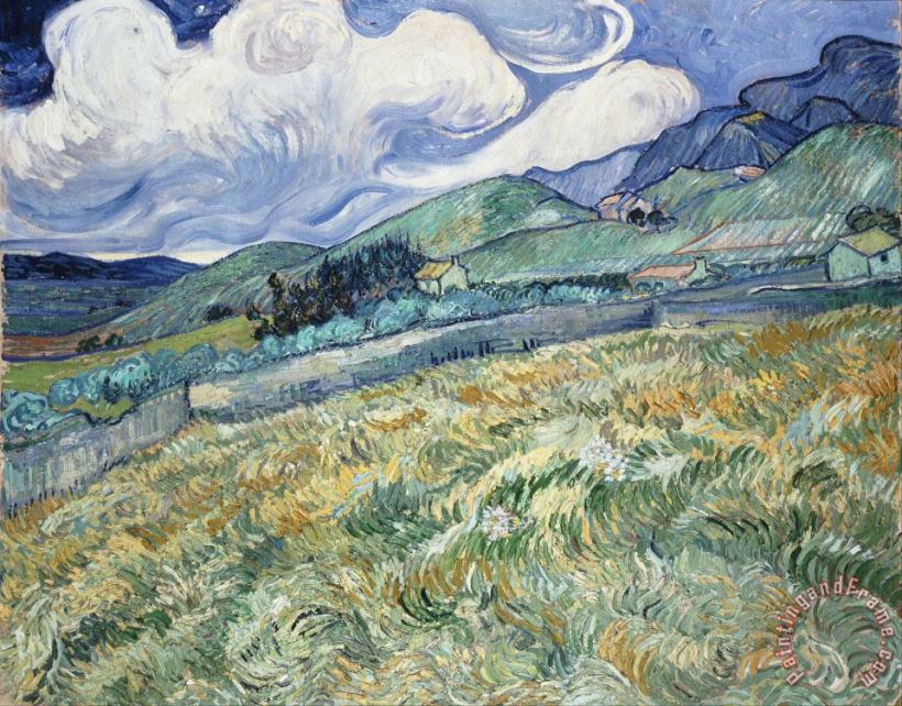 Landscape From Saint-remy painting - Vincent van Gogh Landscape From Saint-remy Art Print