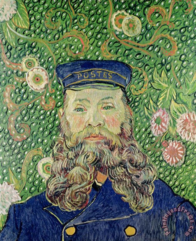 Portrait Of The Postman Joseph Roulin painting - Vincent van Gogh Portrait Of The Postman Joseph Roulin Art Print
