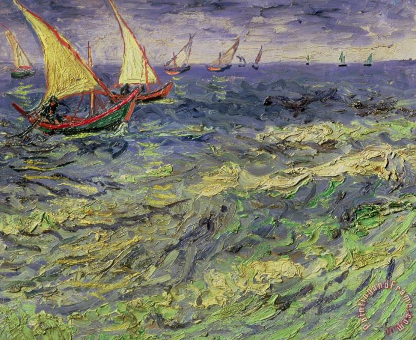 Seascape At Saintes-maries 1888 painting - Vincent van Gogh Seascape At Saintes-maries 1888 Art Print