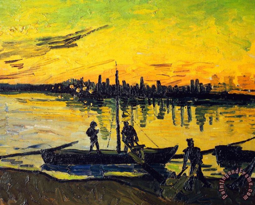 Vincent van Gogh Stevedores In Arles Art Print