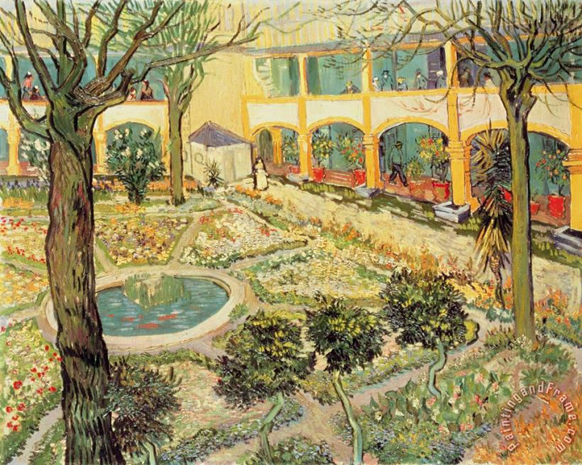 Vincent Van Gogh The Asylum Garden At Arles Painting The Asylum Garden At Arles Print For Sale
