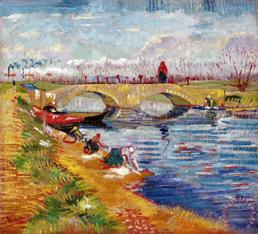 Vincent van Gogh The Gleize Bridge over the Vigneyret Canal Art Painting