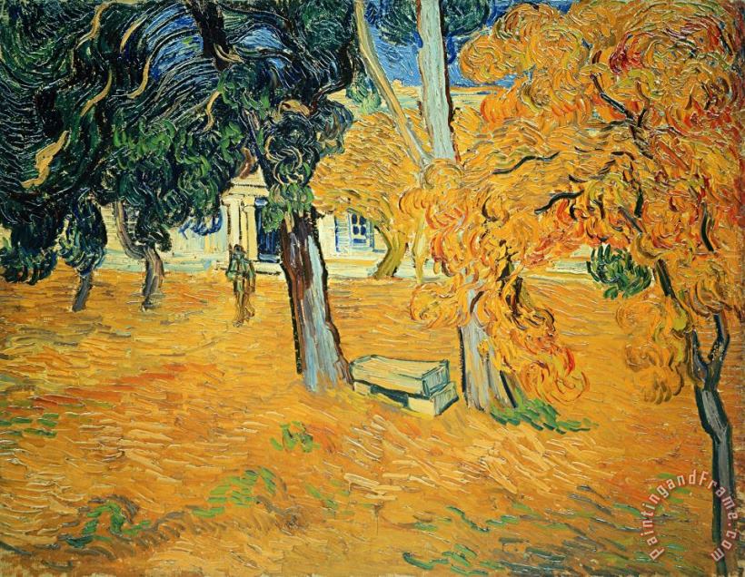 Vincent van Gogh The Park at Saint Pauls Hospital Saint Remy Art Print