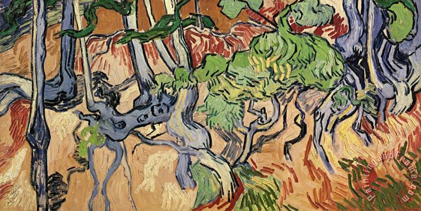 Vincent van Gogh Tree Roots Art Painting