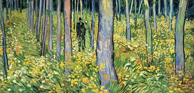 Vincent van Gogh Undergrowth with Two Figures Art Print