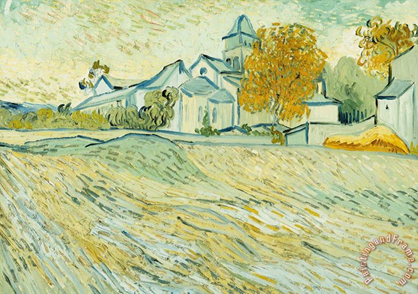 Vincent van Gogh View Of Asylum And Saint-remy Chapel Art Painting