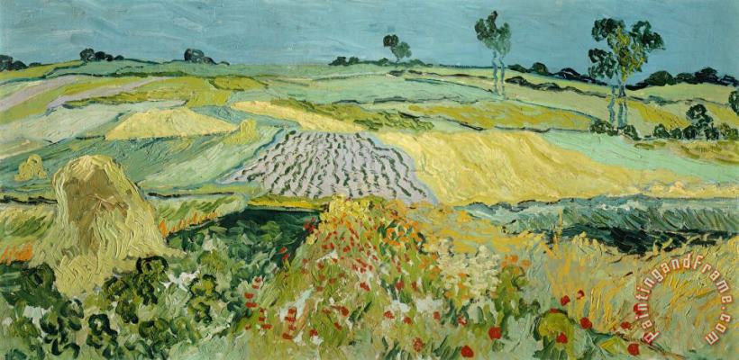 Wheatfields Near Auvers-sur-oise painting - Vincent van Gogh Wheatfields Near Auvers-sur-oise Art Print