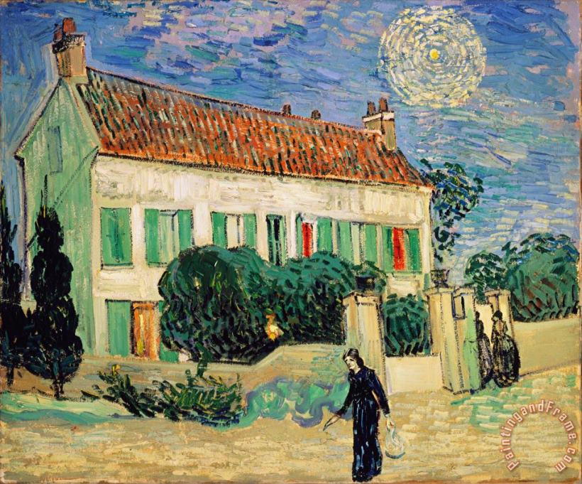 Vincent van Gogh White House at Night Art Painting