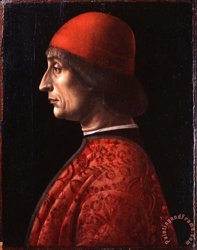 Portrait of Giovanni Francesco Brivio painting - Vincenzo Foppa Portrait of Giovanni Francesco Brivio Art Print