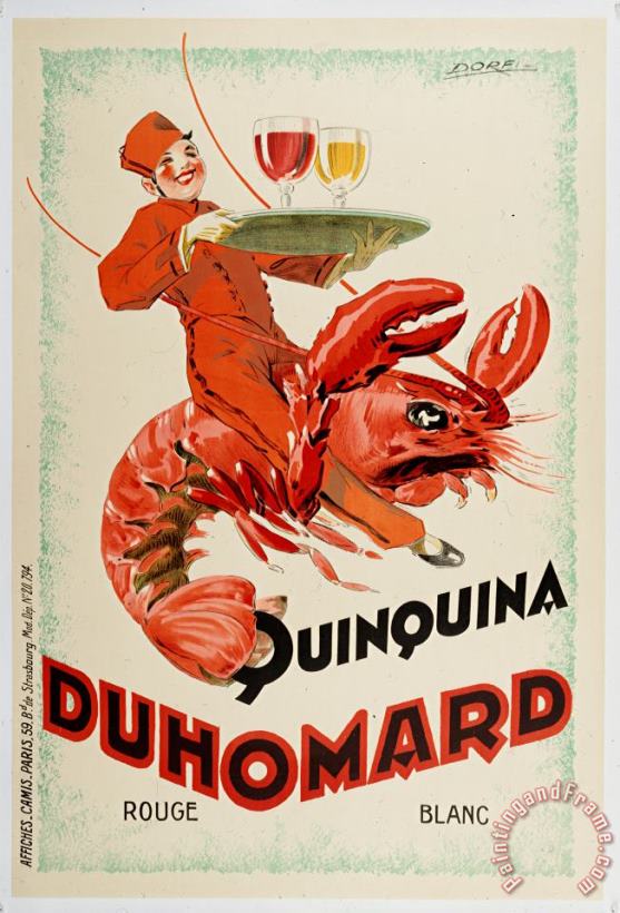 Duhomard painting - Vintage Images Duhomard Art Print
