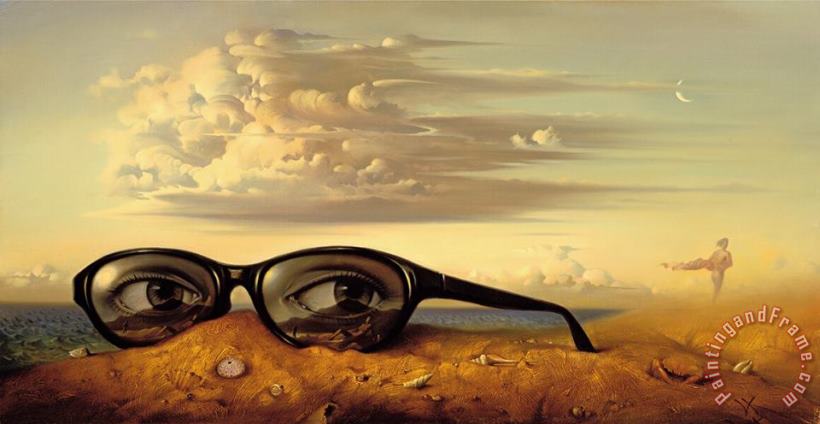 Forgotten Sunglasses painting - Vladimir Kush Forgotten Sunglasses Art Print