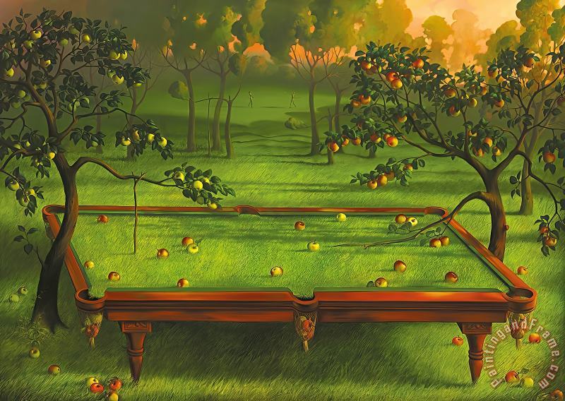 Garden Pool painting - Vladimir Kush Garden Pool Art Print
