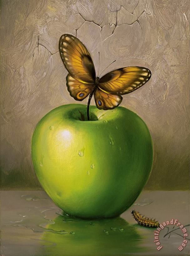 Vladimir Kush Green Apple Art Painting