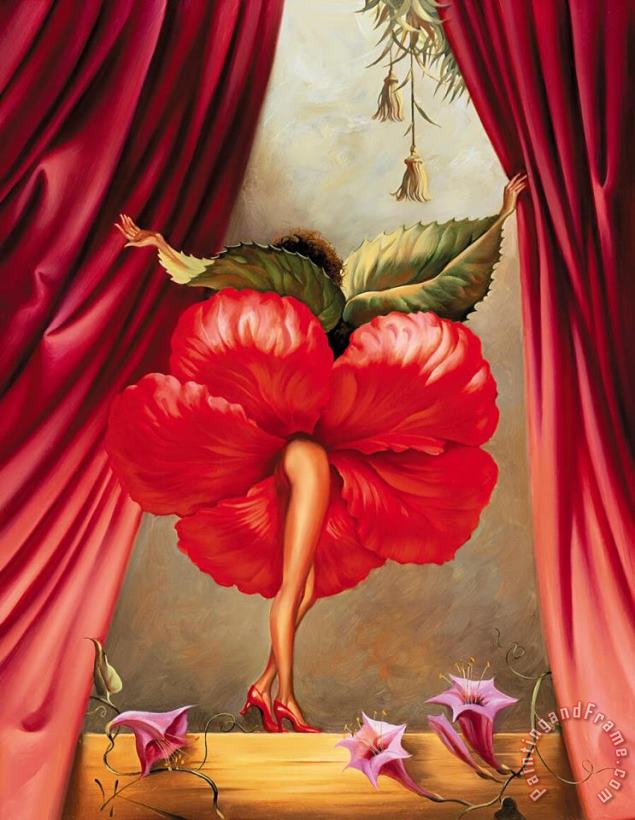 Hibiscus Dancer painting - Vladimir Kush Hibiscus Dancer Art Print