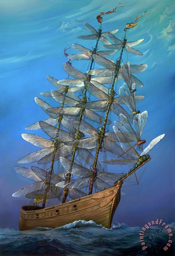 In Full Sail painting - Vladimir Kush In Full Sail Art Print