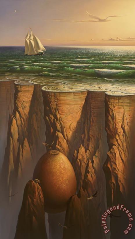 Journey Along The Edge of The Earth painting - Vladimir Kush Journey Along The Edge of The Earth Art Print