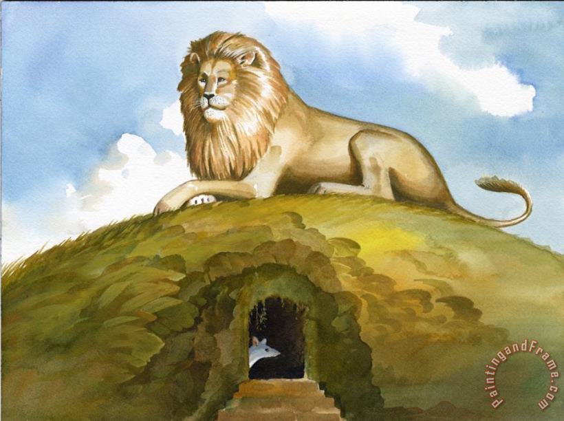 Vladimir Kush Lion And Mouse Art Painting