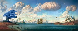 Vladimir Kush - Metaphorical Journey painting