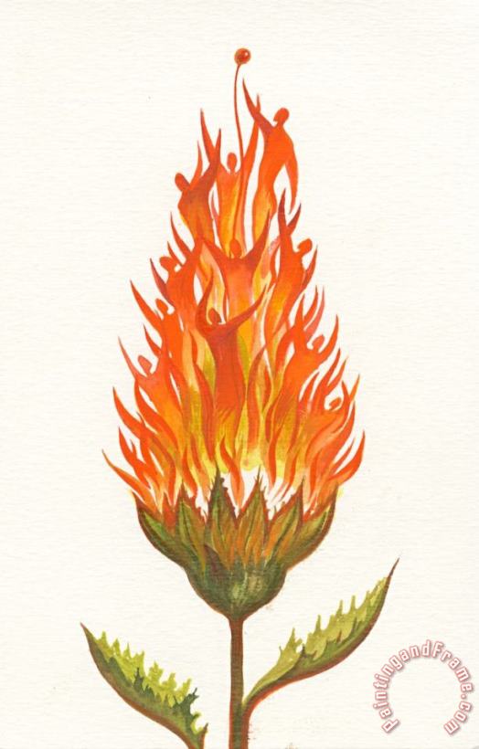Olympic Torch Plant painting - Vladimir Kush Olympic Torch Plant Art Print