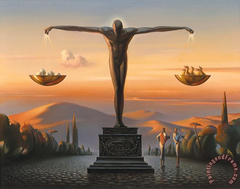 Pros And Cons painting - Vladimir Kush Pros And Cons Art Print