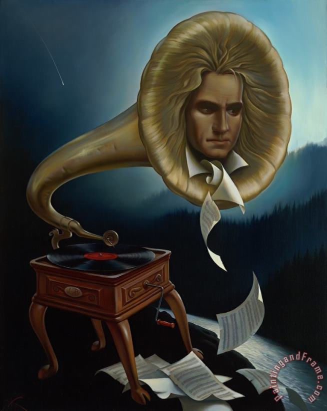 Spirit of Beethoven painting - Vladimir Kush Spirit of Beethoven Art Print