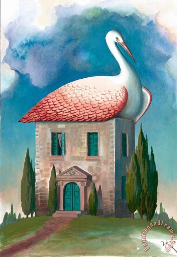 Tuscan Nest painting - Vladimir Kush Tuscan Nest Art Print