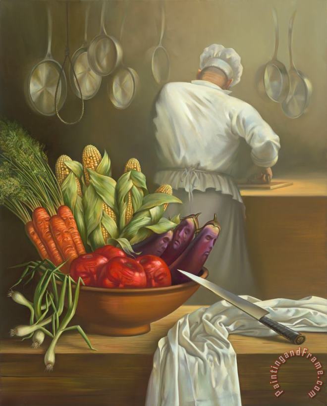 Vegetarian Drama painting - Vladimir Kush Vegetarian Drama Art Print