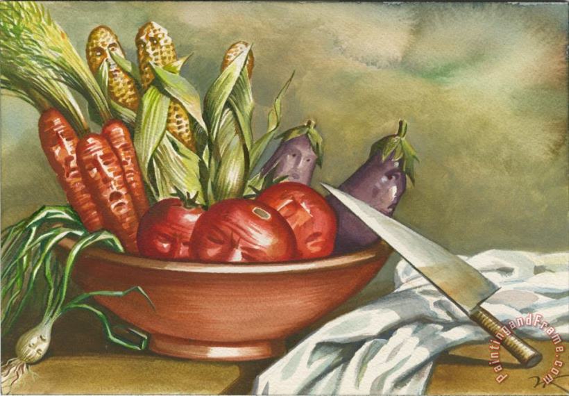 Vegetarian Drama painting - Vladimir Kush Vegetarian Drama Art Print