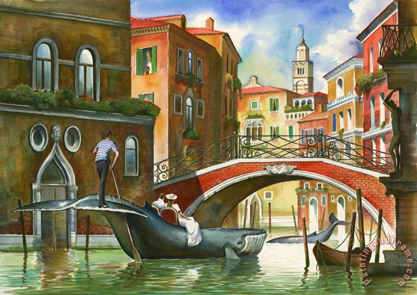 Venetian Season painting - Vladimir Kush Venetian Season Art Print