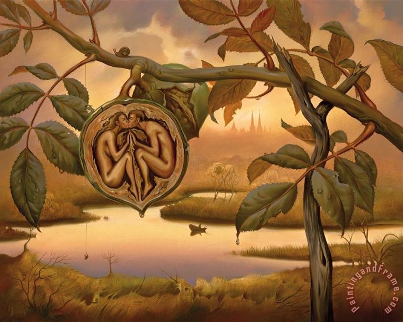 Vladimir Kush Walnut of Eden Art Painting