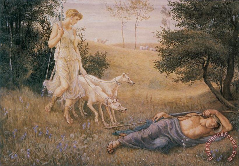 Diana And Endymion painting - Walter Crane Diana And Endymion Art Print