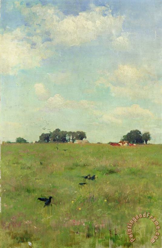 Walter Frederick Osborne Field with Trees and Sky Art Print