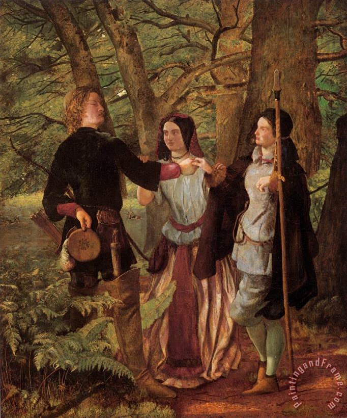 A Scene From As You Like It painting - Walter Howell Deverell A Scene From As You Like It Art Print
